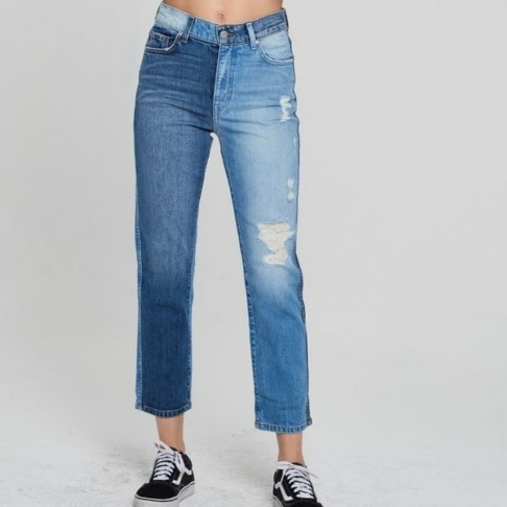 Revice Dream fit Two Tone Denim Straight mom Jean